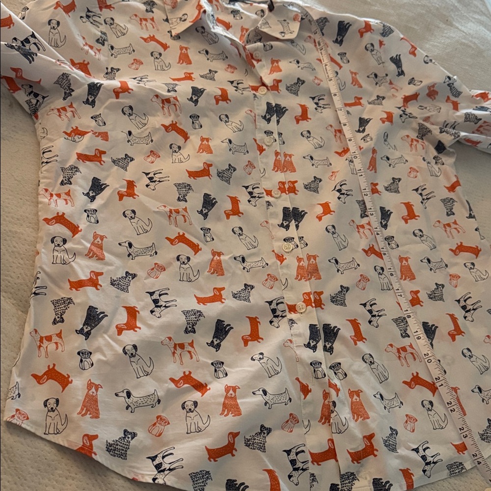 Boden Modern Classic Shirt Novelty Dog Print Sz 10 - Picture 6 of 6